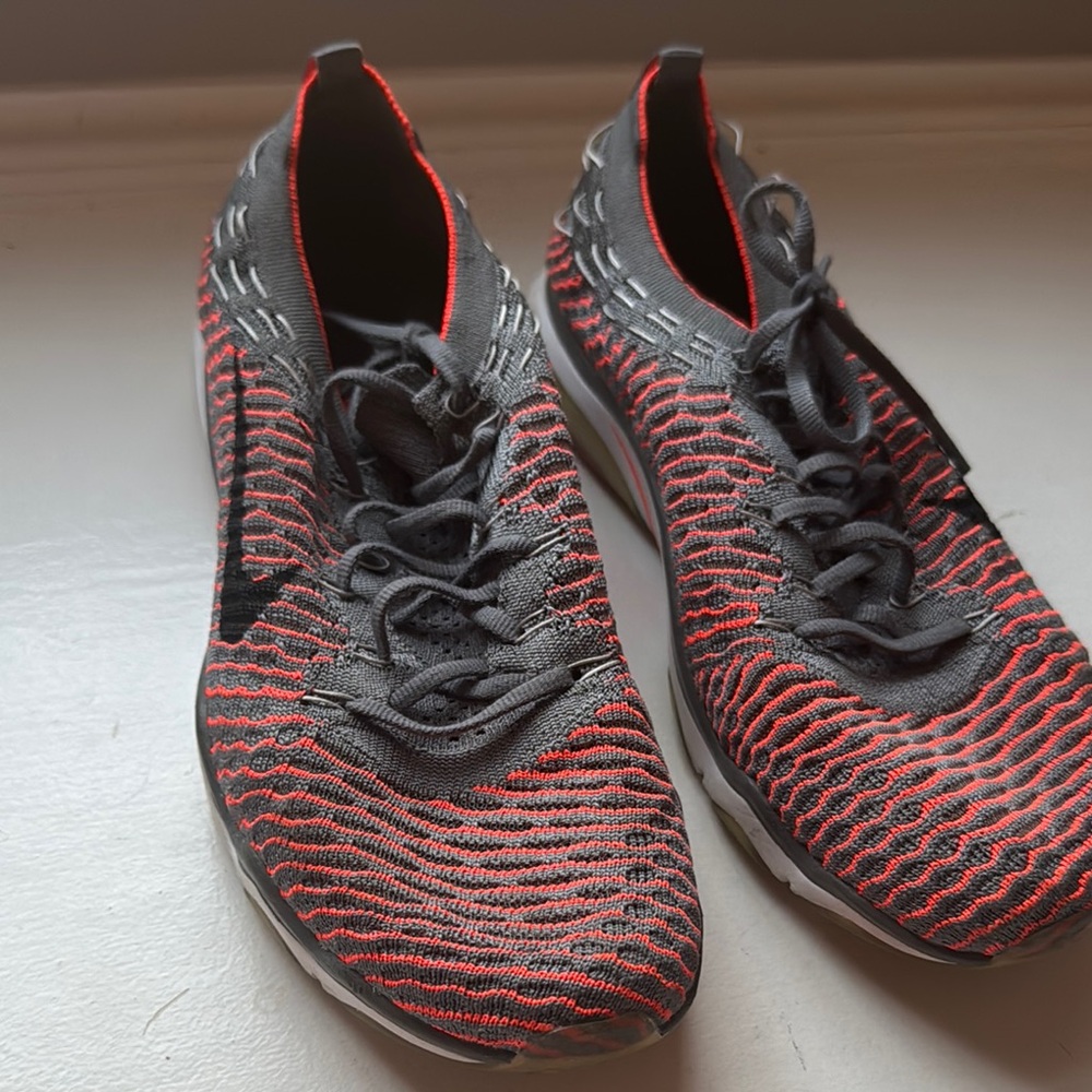 Women's Gray and Red Athletic Shoes